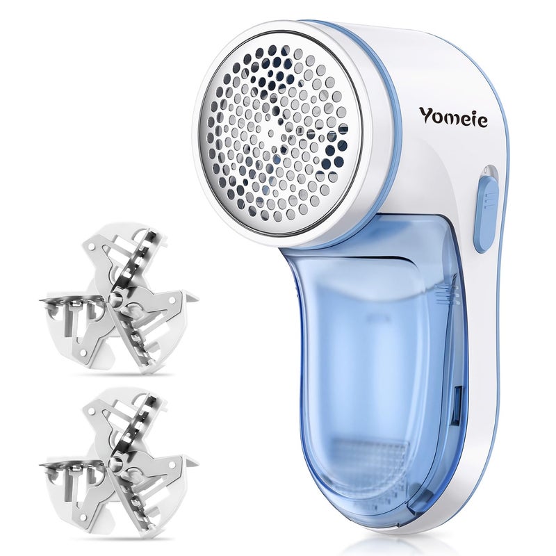 Yomeie ماكينة حلاقة الأقمشة القابلة لإعادة الشحن، مزيل الوبر الكهربائي للملابس، ماكينة حلاقة الوبر للملابس والأثاث، ماكينة حلاقة السترة ومزيل حبوب منع الحمل، إزالة حبوب الأريكة بشكل فعال، كرات الوبر الزغب - Image 1